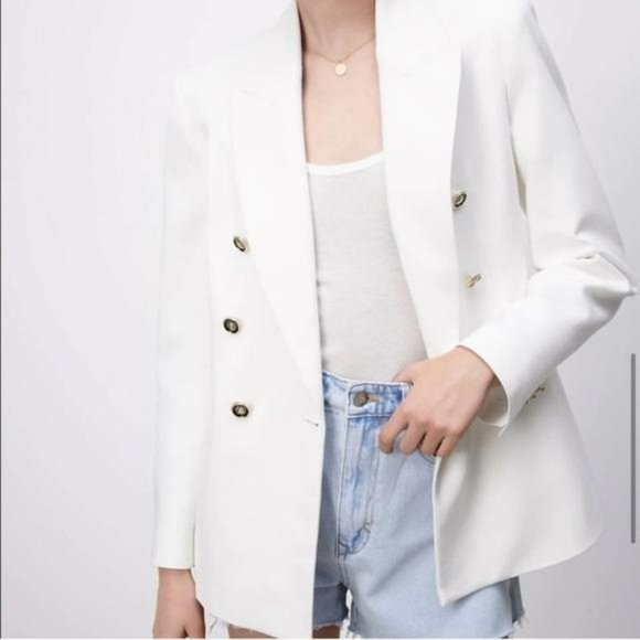 NWT ZARA DOUBLE BREASTED BALMAIN STYLE BLAZER - Picture 5 of 11